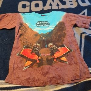 Vintage Star Wars Episode 1 Phantom Menace Tie Dye Movie Promo Shirt Size L